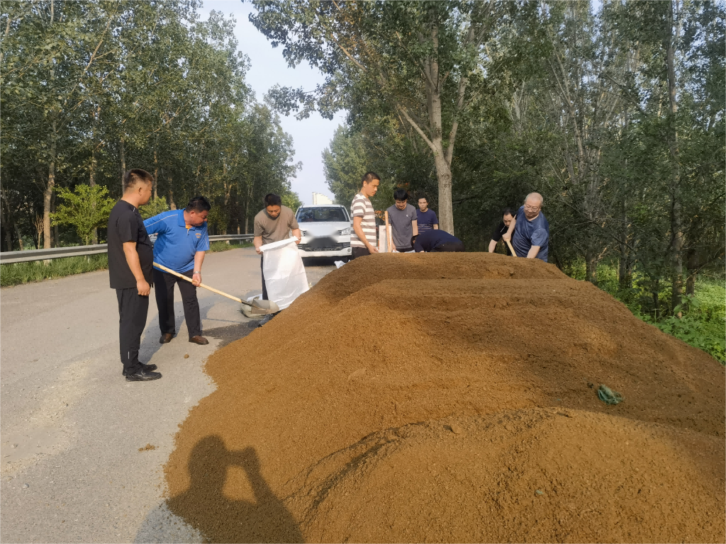 與洪水賽跑，天津分公司配合武清區完成道口封堵