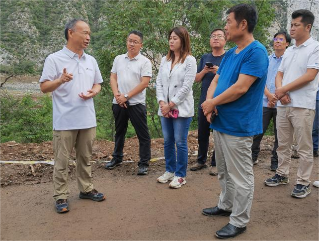 公司主要領導赴永定河山峽段調研災后河道清理恢復工作