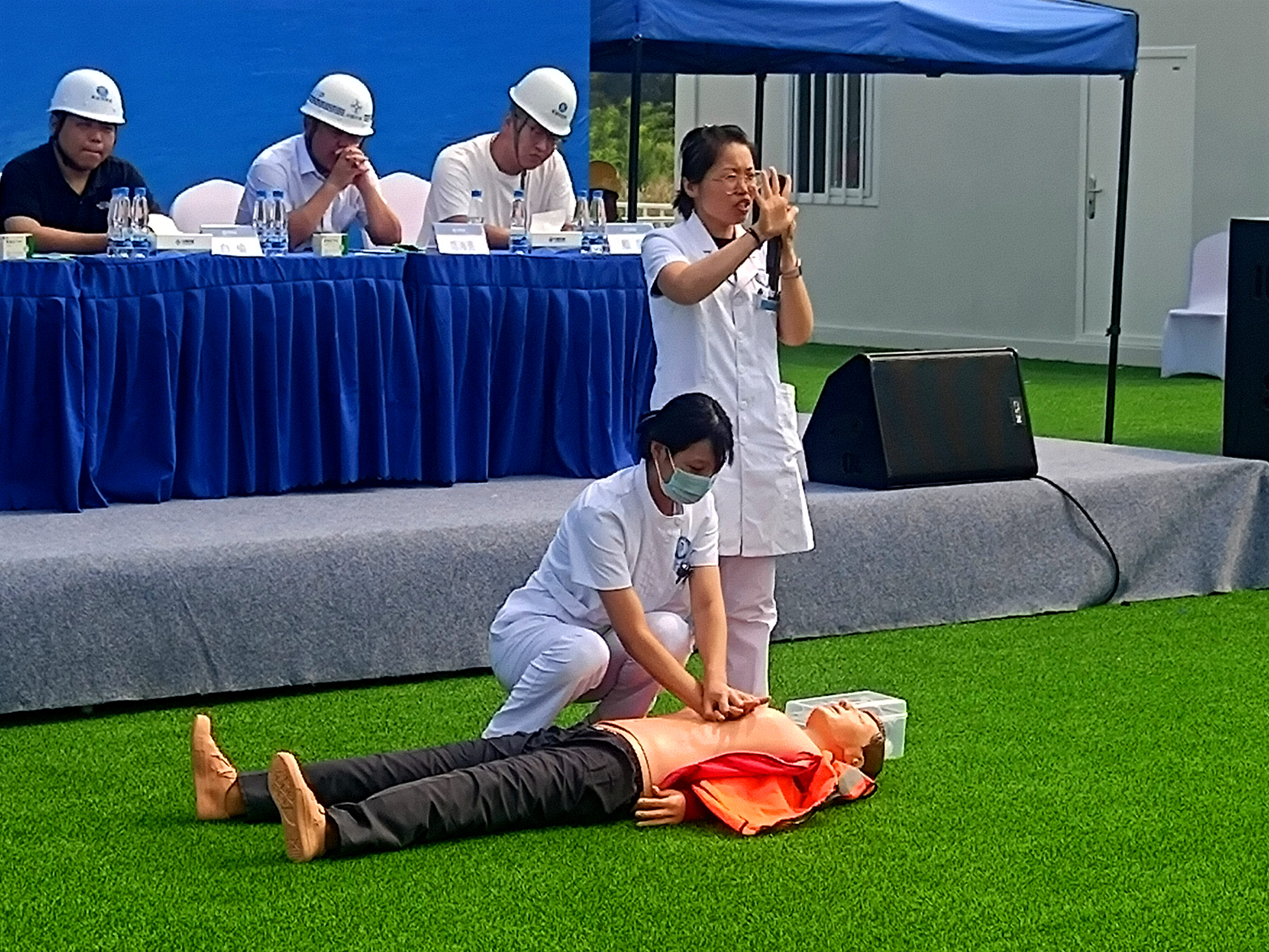 公司開展起重傷害、觸電事故綜合應急救援演練