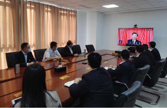 廊坊地區聯合黨支部組織黨員干部職工集中觀看黨的二十大盛況